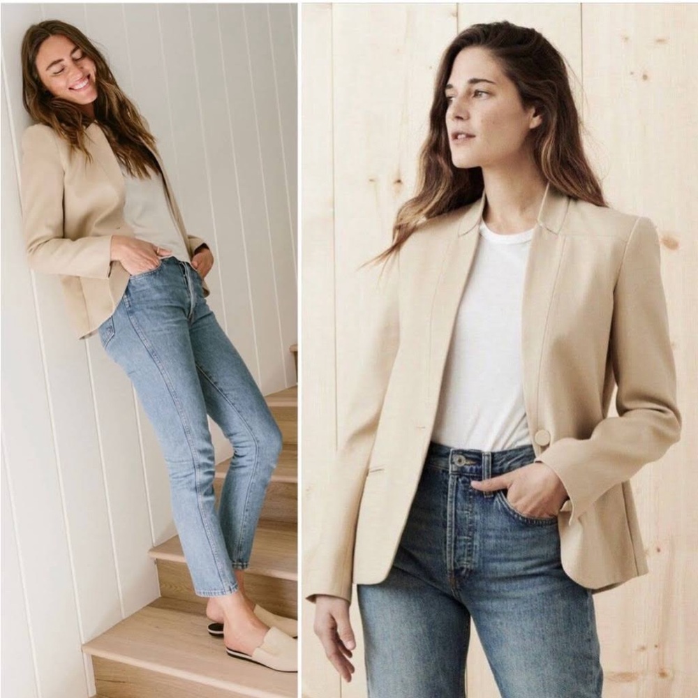 NWOT Jenni Kayne Boy Blazer Natural XS